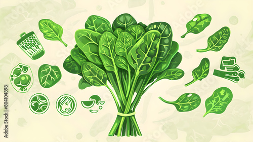 Extraordinary Health Benefits of Spinach Succinctly Illustrated in an Informative Infographic photo