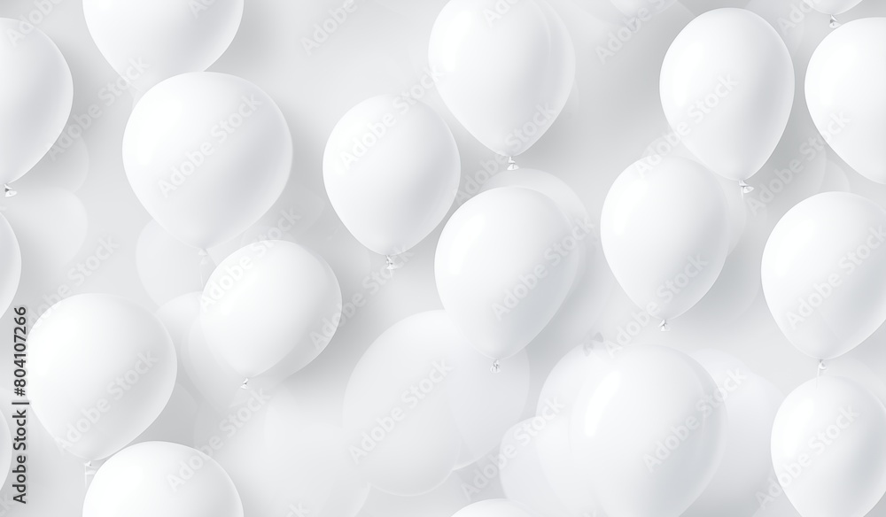 White balloons background. Concept for party or celebration event. Seamless pattern. AI generated White balloons background. Concept for party or celebration event. Seamless pattern. AI generated