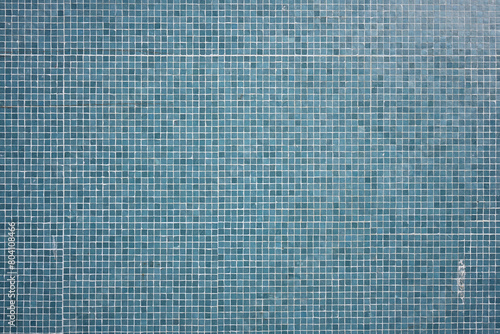small blue mosaic tiles on a wall
