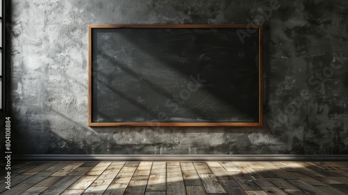 Blank chalkboard background stuck to the wall  Ai generated Images