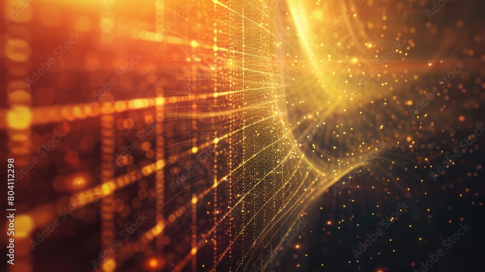 abstract background with a network grid and particles connected abstract background with a network grid and particles connected