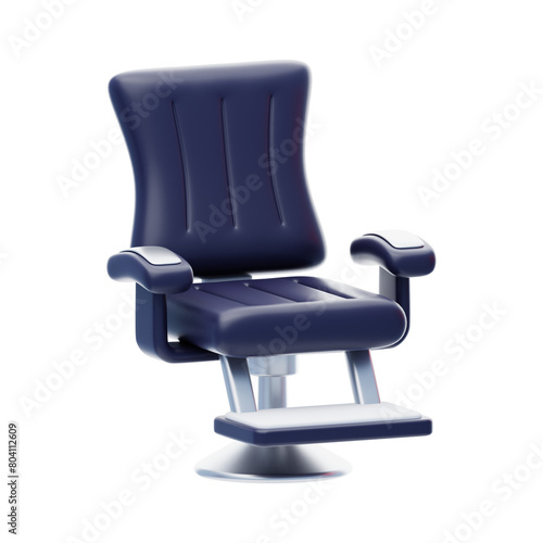 Barber chair 3D Icon. Salon Chair 3D Icon