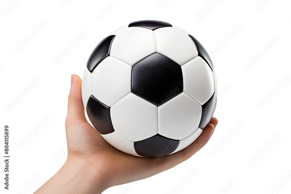Hands holding a soccer ball isolated on white background PNG Hands holding a soccer ball isolated on white background PNG