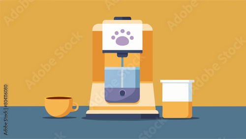 A sleek minimalist design that sits perfectly on any kitchen countertop making healthy pet treats a breeze.. Vector illustration