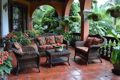 Tropical Oasis: Vibrant Colors, Exotic Plants & Outdoor Furniture Paradise