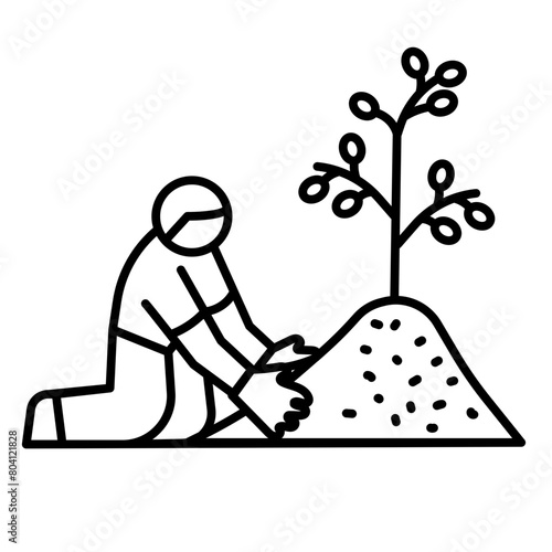 plant modern line style icon