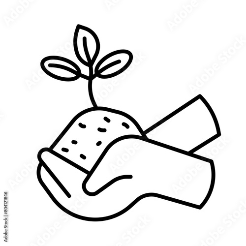 tree modern line style icon
