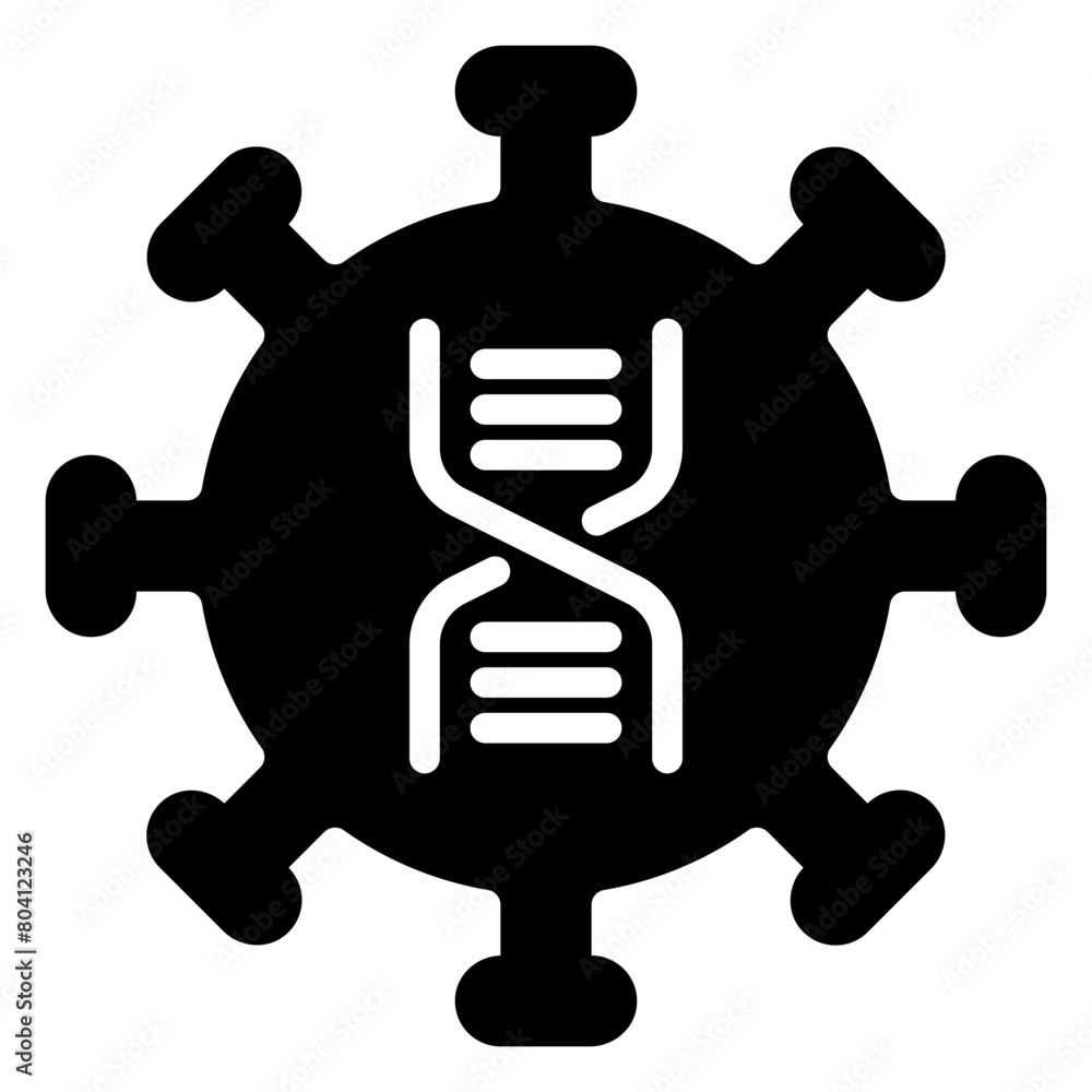 Virus icon, glyph icon style