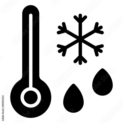 Cold icon, glyph icon style