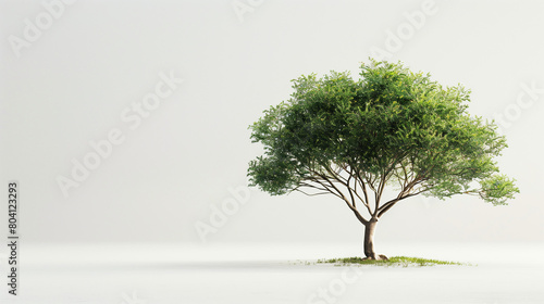 Green tree on a white background. 3D tree isolated on white background  for use visualization in architectural design or garden decorate. tree isolated on transparent background   tree 3d render