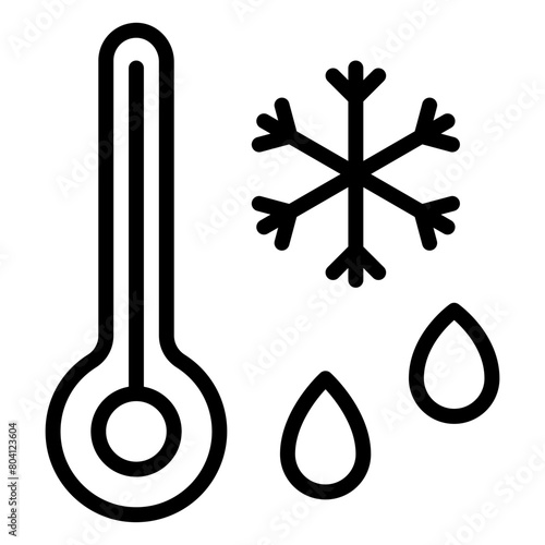 Cold icon, line icon style