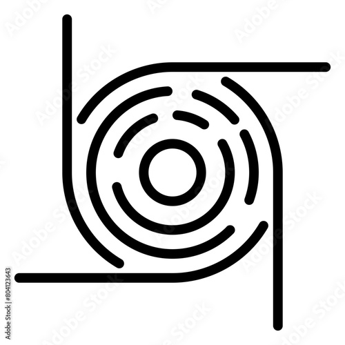 Tornado icon, line icon style