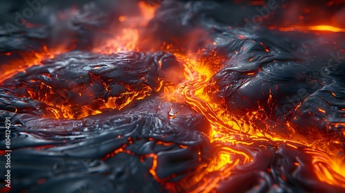 Dynamic Visualization: Capturing the Essence of Molten Lava