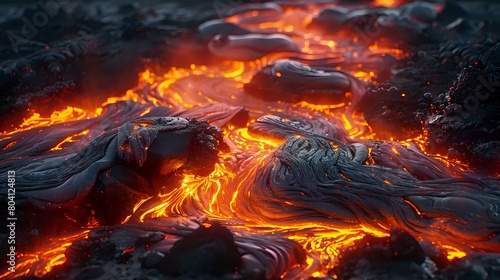 Molten Lava Flow: A Dynamic Visualization of Raw Power
