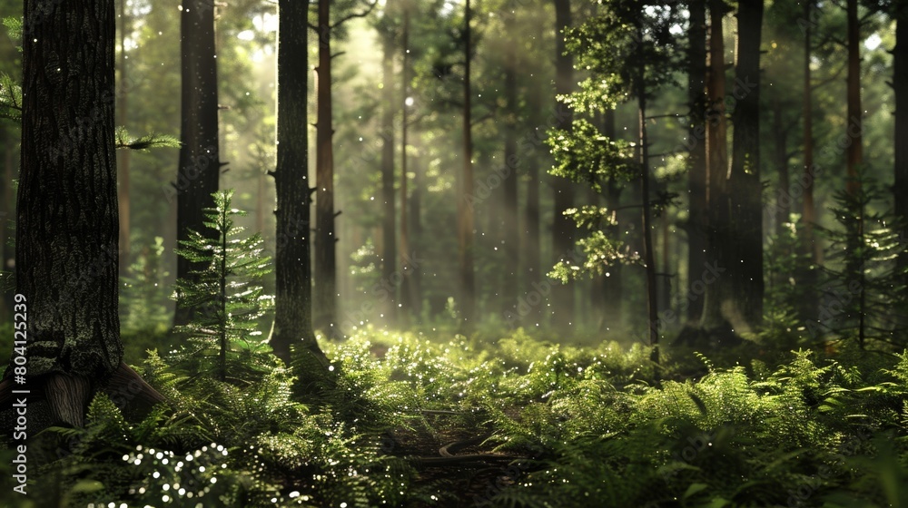 Obraz premium Enchanted Forest Morning Light