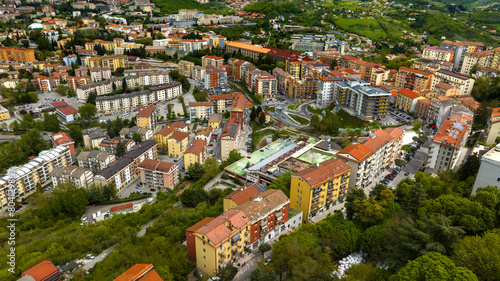 Aerial view of Potenza, Basilicata, Italy.