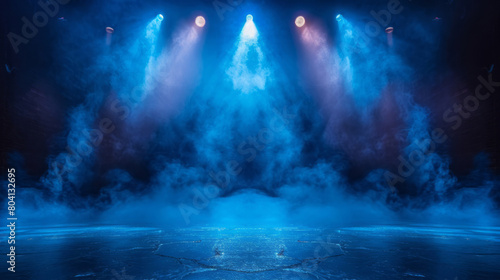 Wallpaper Mural Spotlights illuminate a stage, creating an atmospheric and mysterious ambiance. Torontodigital.ca