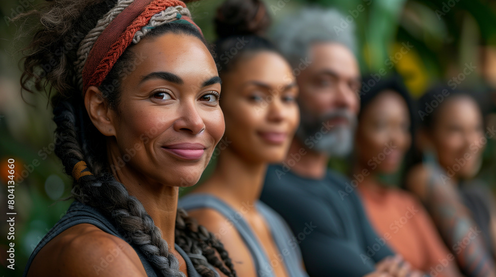 close-up portrait of a fashionable hairstyle featuring vibrant orange and gray braid, active aging concept , ai