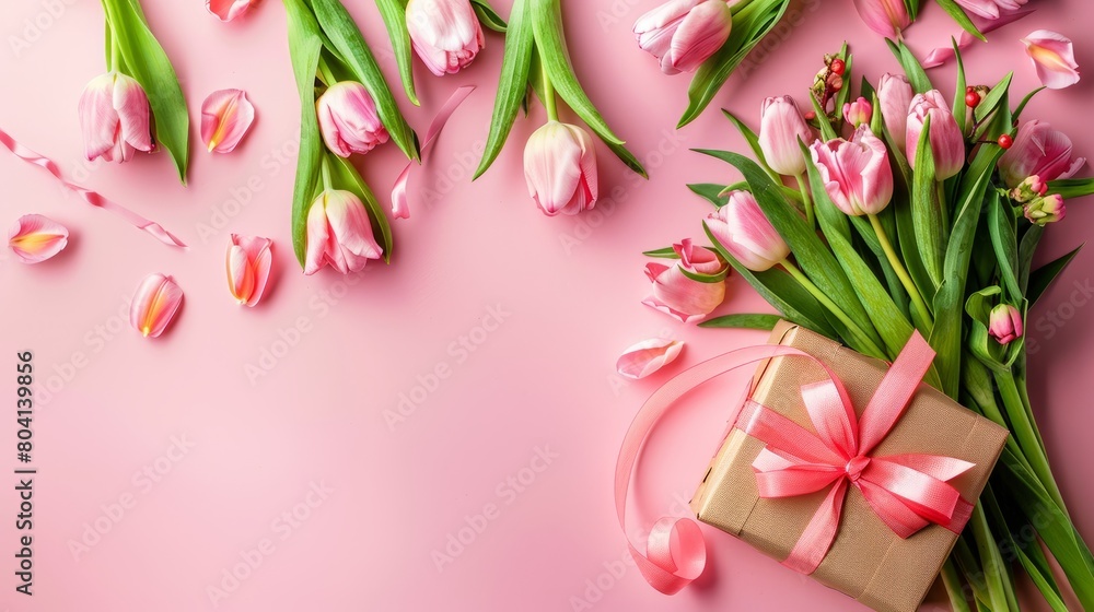 happy mother's day, woman's day, valentine's day, decoration with copy space,