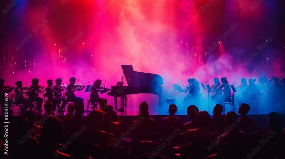 Neon Color Symphony Orchestra in Concert Hall