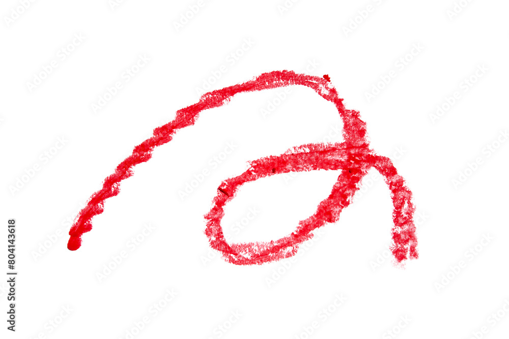 Red stroke line drawn with crayon pencil on transparent background. Hand drawn zigzag. Red stroke line drawn with crayon pencil on transparent background. Hand drawn zigzag.