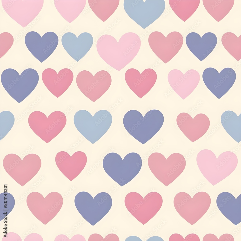 heart decorative seamless pattern vector