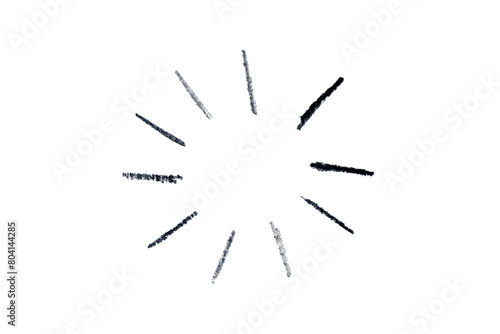 Hand drawn black doodle isolated on transparent background. Design element. Clipping path.