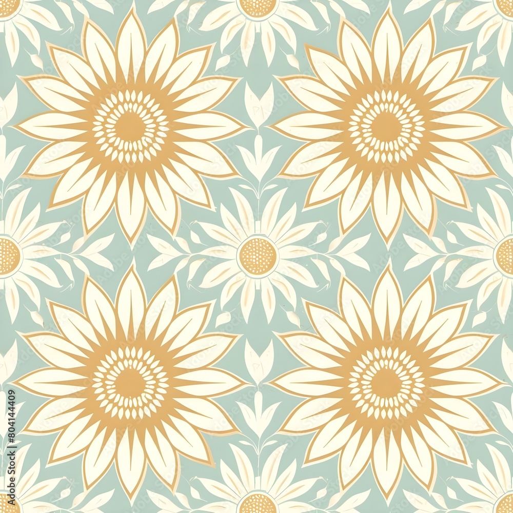 sunflower decorative seamless pattern vector sunflower decorative seamless pattern vector