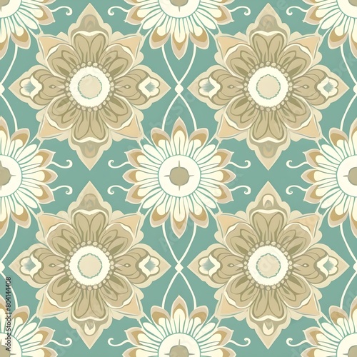 sunflower decorative seamless pattern vector