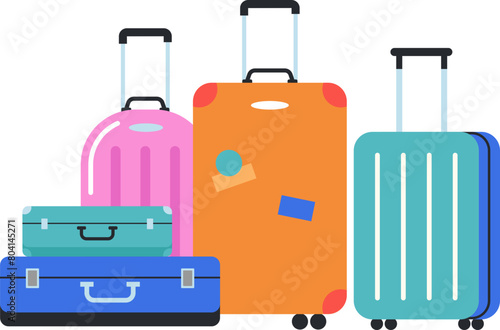 Colorful travel bags 