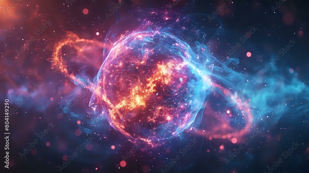 Dynamic and Serene Cosmic Visual Effect in Blues and Purples Dynamic and Serene Cosmic Visual Effect in Blues and Purples