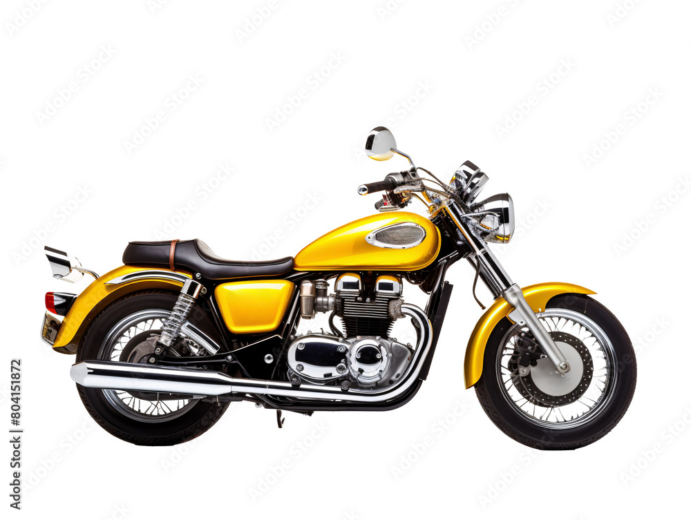 a yellow motorcycle with black accents