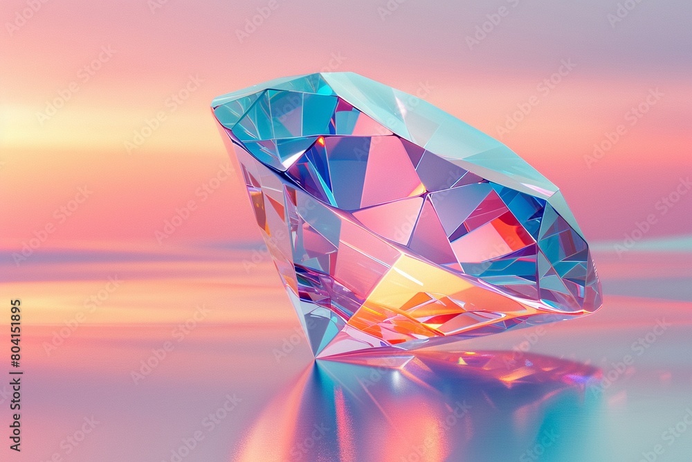 A modernist design of a diamond, presented in a palette of soft pastel colors 8K , high-resolution, ultra HD,up32K HD A modernist design of a diamond, presented in a palette of soft pastel colors 8K , high-resolution, ultra HD,up32K HD