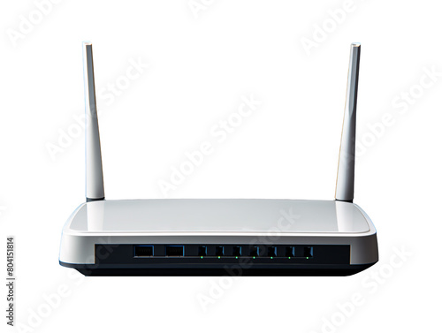 a white router with multiple ports