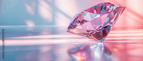 A sleek and modernist design featuring a diamond with a pastel color palette 8K , high-resolution, ultra HD,up32K HD photo