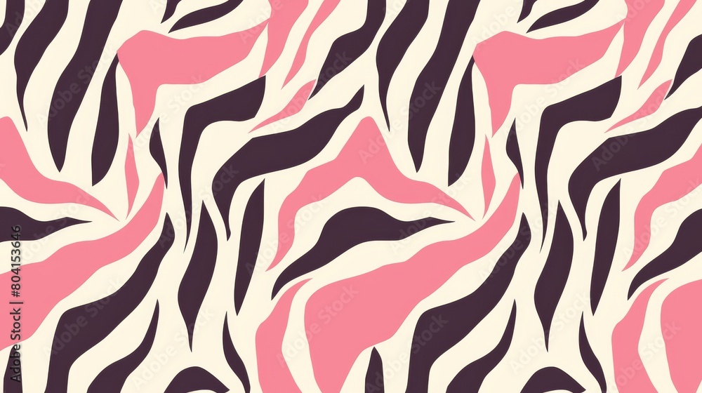Fototapeta premium Wild Zebra safari animal seamless pattern collection. Vector skin texture set for fashion Abstract Vector Illustration