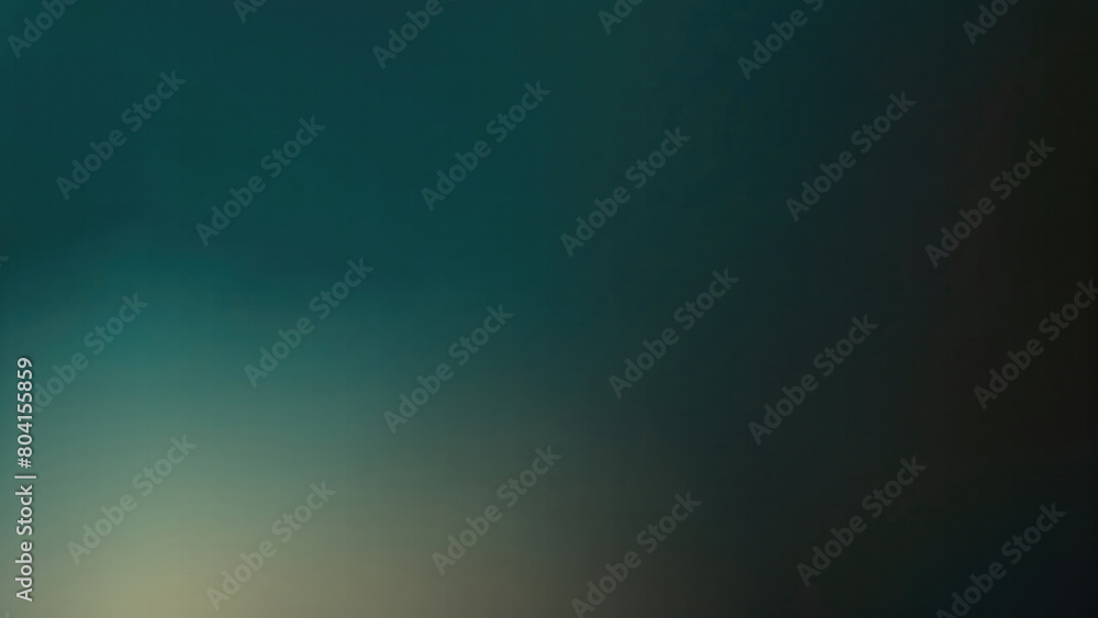 Obraz premium Abstract beige Black and teal gradient dark background grainy noise texture