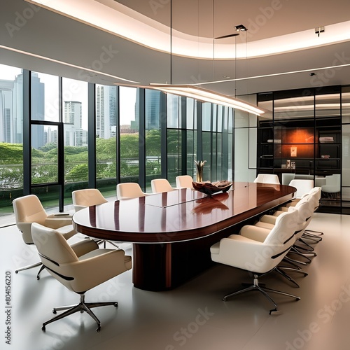  modern business meeting room sleek minimalistic design although catering to professional gathering photo