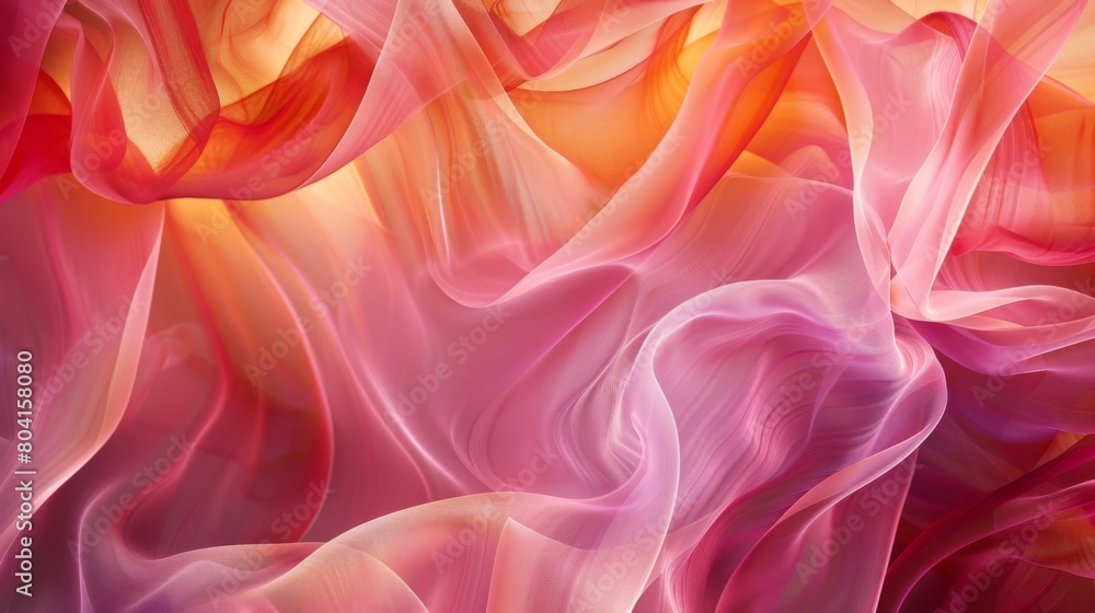 Abstract shapes in shades of pink and orange create a dynamic texture. Abstract shapes in shades of pink and orange create a dynamic texture.