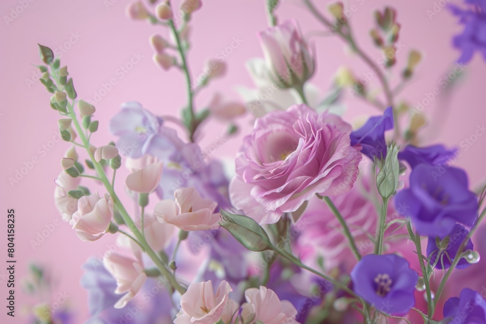 Beautiful bouquet of flowers. Holiday Background with flowers