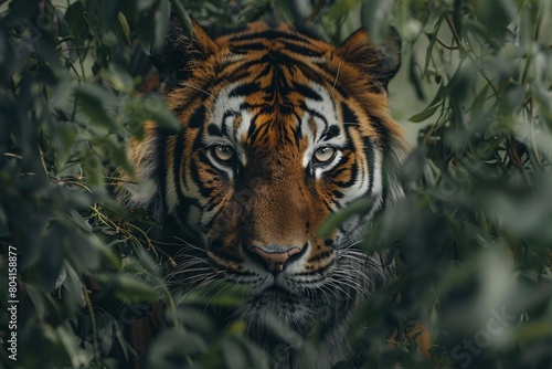 tiger in the bush. Generative AI