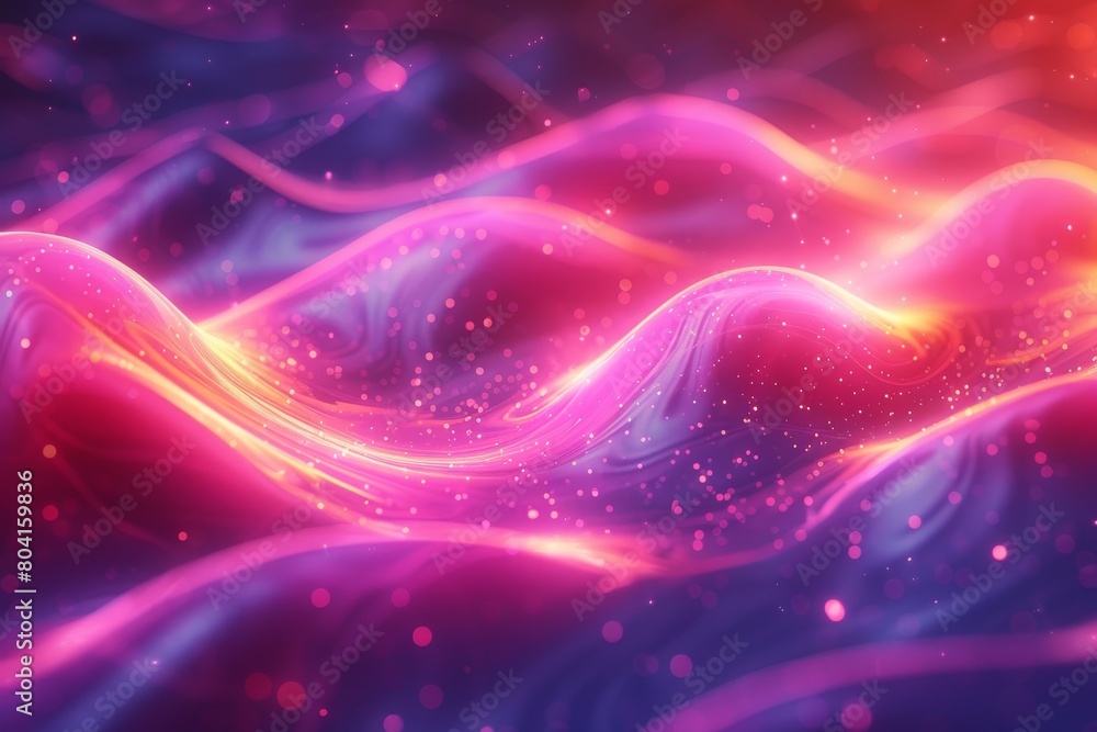 A mesmerizing flow of pink and purple hues with scattered stars, suggesting an abstract representation of energy in motion A mesmerizing flow of pink and purple hues with scattered stars, suggesting an abstract representation of energy in motion