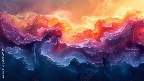 Organic Fluidity: Vibrant Display of Color and Form