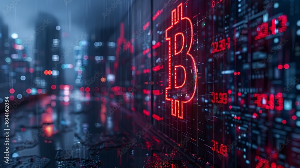 Visualize a clean and modern educational display that outlines the basics of Bitcoin and blockchain. Visualize a clean and modern educational display that outlines the basics of Bitcoin and blockchain.