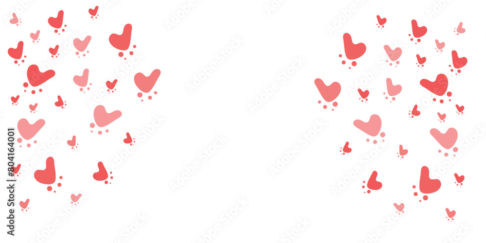hearts on white. vector illustration