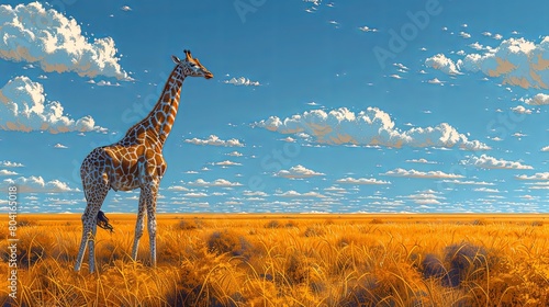 Giraffe on the savanna