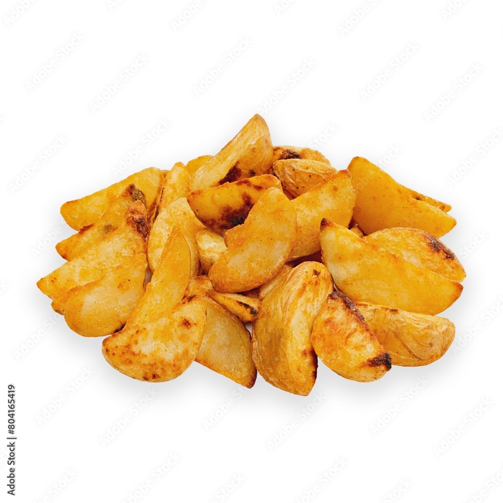 Country potatoes on a white background Country potatoes on a white background