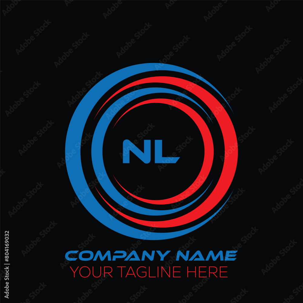 NL letter logo creative design. NL unique design. NL letter logo design on black background. NL letter logo creative design. NL unique design. NL letter logo design on black background.