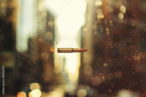 A bullet flying down the streets.