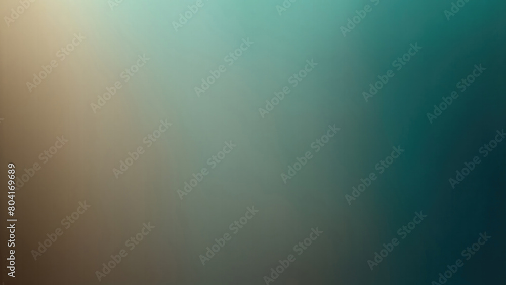 Obraz premium Abstract beige Brown and teal gradient dark background grainy noise texture